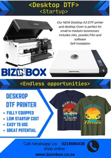 New Stock arrived Desktop DTF t-shirt printing equpment, earn thousands per month and start your biz