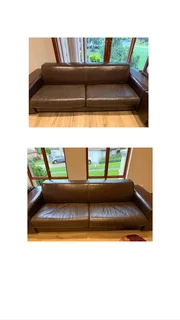 Coricraft leather 3 seater couch