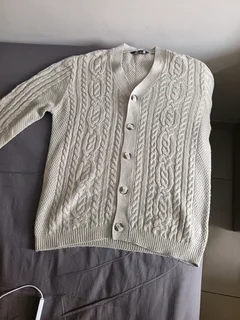 Mens Cardigan Medium (beige)