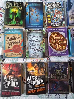 12 teen books children books Alex Rider, Percy Jackson, hunger games spooks collection
