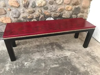 solid oak wood console coffee table