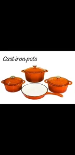 Red, Silver Grey Ceramic Pots 7 Pieces