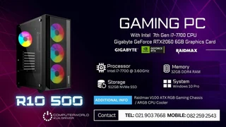 Gaming PC with Intel 7th Gen i7-7700 CPU