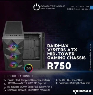 New Raidmax V151TBS Gaming Chassis