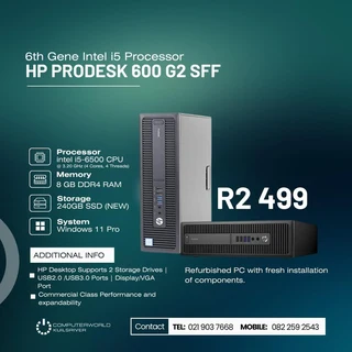 Hp ProDesk 600 G2 sff Intel i5 Processor(Refurbished)