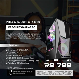 Pre-built Gaming PC Intel i7-6700k / GTX1660