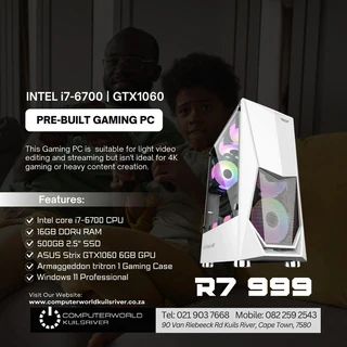 Pre-built Gaming PC Intel i7-6700 / GTX1060