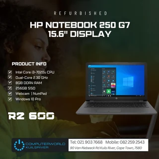 HP NoteBook 250 G7 , 15.6inch  Display (Refurbished)