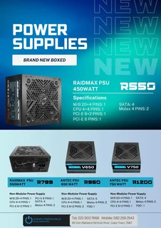 Power Supplies (Brand New)  from R550
