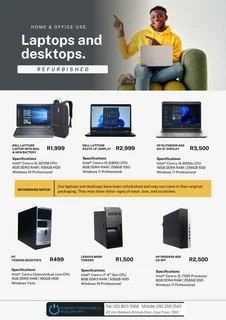 Laptops and Desktops (Refurbished) from R499