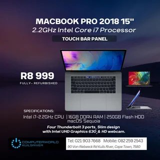 I7 Macbook Pro 2018 For R8999