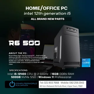 Brand New 12th Gene I5 Computer For R6500
