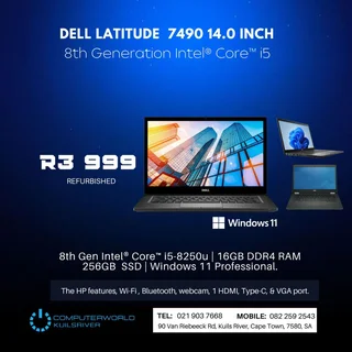 I5 8th Gene Dell Latitude 7490 14.0inch For R3999
