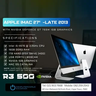 27inch  APPLE IMAC WITH 1GIG GPU FROM R2999