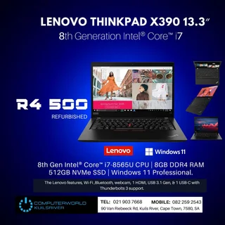 I7 8th Gene Lenovo Thinkpad X390 13.3inch Laptops For R4500