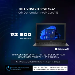 I3 10th Gene Dell Vostro 3590 15.6inch  Laptops For R3500