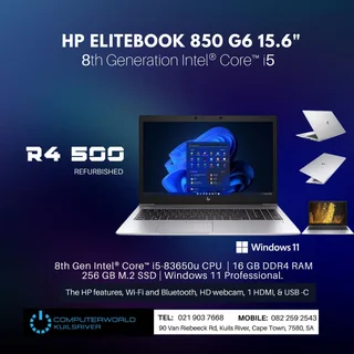 I5 8th Gene Hp Elitebook 850 G6 15.6inch Laptops For R4500