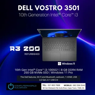 I3 10th Gene Dell Vostro 15inch Laptops For R3200