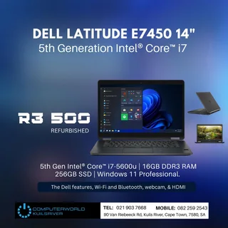 I7  Dell Latitude E7450 14.0inch Laptops For R3500