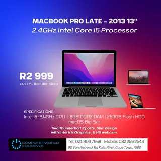 I5 Macbook Pro 13.3inch Laptops For R2999