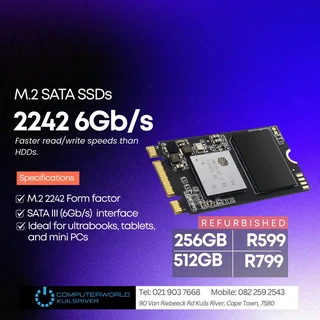 Brand New M.2 2242/ 2260/ 2280 Sata Ssds From R599