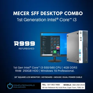 I3 Mecer Sff Desktop  With 19inch Lcds Combos For R999