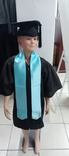 Graduation gowns, caps and belts
