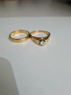 118CT YELLOW AND WHITE GOLD DIAMOND ENGAGEMENT AND WEDDING RINGS