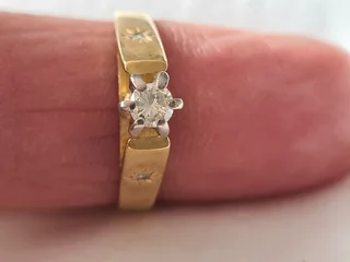 118CT YELLOW AND WHITE GOLD DIAMOND ENGAGEMENT AND WEDDING RINGS