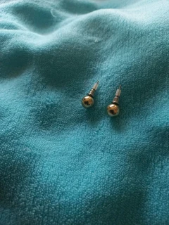 Gold stud earrings - Large
