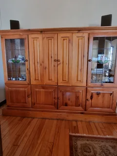 Oregon Pine Display Cabinet