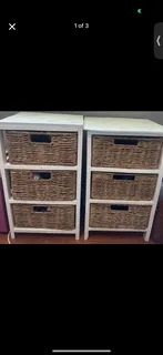 Wooden Drawers with baskets