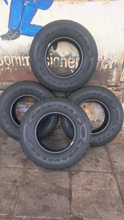 245/75R15 good year Wrangler tires. Leave your whatsapp number if interested.