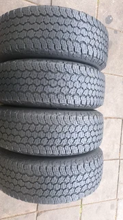 245/75R15 good year Wrangler tires. Leave your whatsapp number if interested.