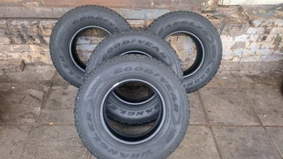 245/75R15 good year Wrangler tires. Leave your whatsapp number if interested.