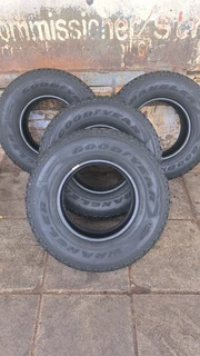 245/75R15 good year Wrangler tires. Leave your whatsapp number if interested.
