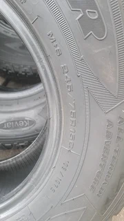 245/75R15 good year Wrangler tires. Leave your whatsapp number if interested.