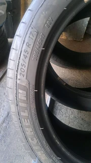Three 205 45 r17 michelin normal tires, leave your whatsapp number if interested.