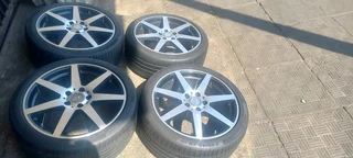 18 inche mercedes mags and tires 235/40R18. leave your whatsapp number if interested.