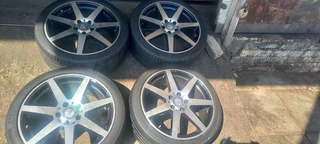 18 inche mercedes mags and tires 235/40R18. leave your whatsapp number if interested.