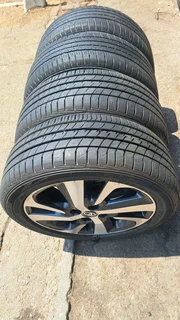 16 inche toyota rims 4x100 pcd and 195 50 r16 tires. leave your whatsapp number if interested.