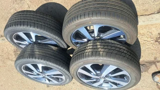 16 inche toyota rims 4x100 pcd and 195 50 r16 tires. leave your whatsapp number if interested.