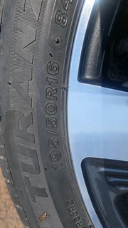 16 inche toyota rims 4x100 pcd and 195 50 r16 tires. leave your whatsapp number if interested.