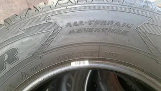 245/70R16 Good Year Wrangler tires of 98% thread left. leave your whatsapp number if interested