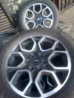 20 Inch Ford Ranger (Thunder, Raptor,  Wildtrak, Platinum, Stormtrak) rims with 255/55R20 Good Year