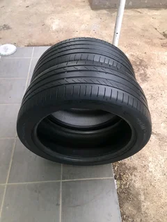  One 245/45R19 continental and One 245/40R19 bridgestone normal tires.R500 each tire.
