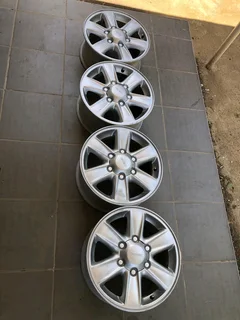  16-inch Isuzu bakkies mag rims for sale. Leave your whatsapp number if interested.