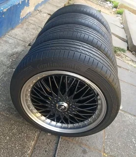 A set of 17 inch original Eagle rims universal PCD 5x112 / 5x100 PCD with continental tyres