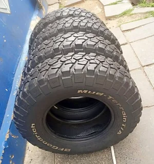 A set of 235/85R16 BF Goodrich mud-Terrain T/A tyres still in perfect condition. no patch no plug.