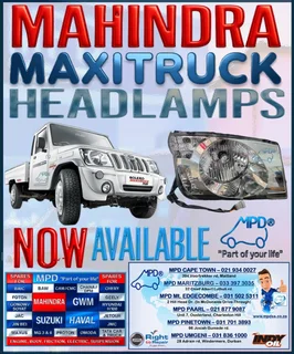 Mahindra Maxitruck Head Lamps ***AVAILABLE NOW***